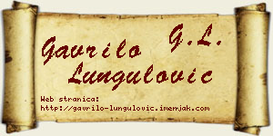 Gavrilo Lungulović vizit kartica